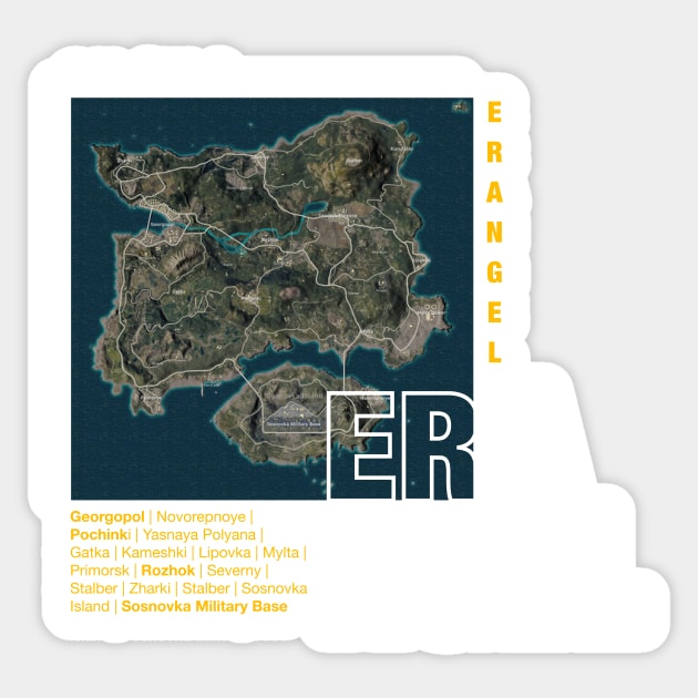 Erangel Map Sticker by Dzulhan